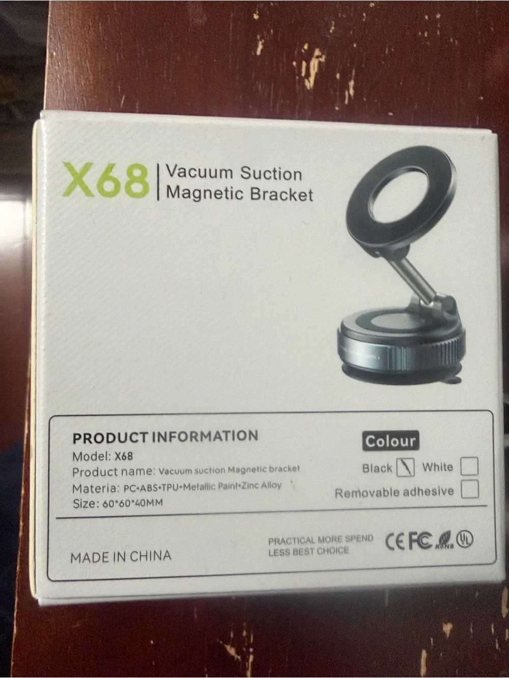 X68 Vacuum Suction Magnetic Bracket, phone mount for car/gym/mirror/smooth surfa